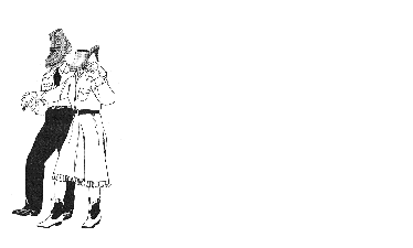 Dancing country-style with shoes for heads.